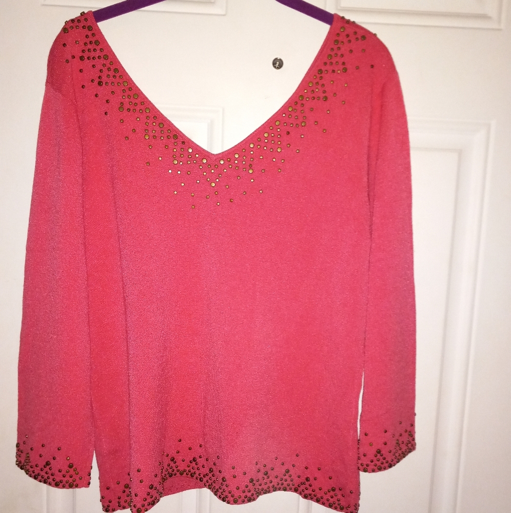 Christine Rotelli pink shirt